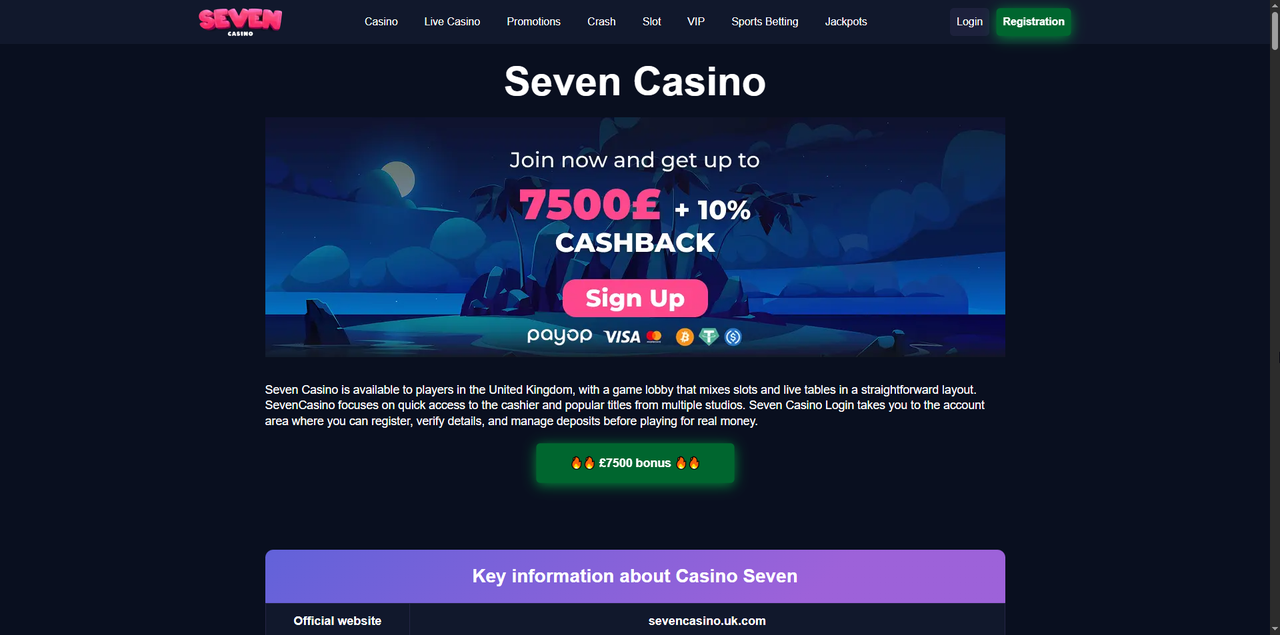 Seven Casino – Moderne Spielplattform 2026 Casino